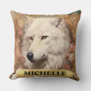 Recherche de loup blanc coussins Élégant