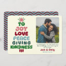 Recherche de peace photo vœux cartes Typographie