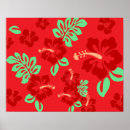 Recherche de motif tropical posters Rouge
