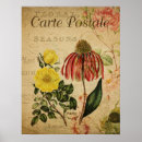 Recherche de impression florale vintage cartes postales Jardin