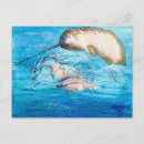 Recherche de narwhal cartes postales Bleu