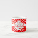 Recherche de rouge pois blanc tasses Élégant