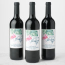 Recherche de flamant rose bouteilles vin étiquettes Fête de la bachelorette