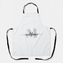 Recherche de argent noir tabliers Monogrammé