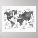Recherche de carte du monde posters bébés enfants Atlas