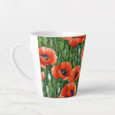 Recherche de coquelicots tasses Rouge