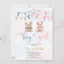 Recherche de teddy bear gender reveal invitations Rose ou bleu