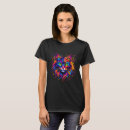 Suche nach psychedelische farbe tshirts Katze