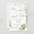 Recherche de gold frame baby shower invitations Neutre
