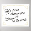 Suche nach champagner zu trinken poster Schwarz