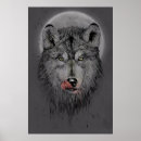 Recherche de loup de nuit posters Illustration