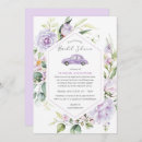 Recherche de purple floral bridal shower invitations Bride