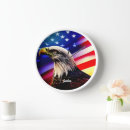 Recherche de aigle chauve américain horloges Drapeau