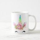 Recherche de licorne arc en ciel tasses Rose