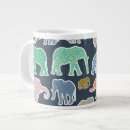 Recherche de éléphant coloré tasses Motif d'éléphant