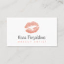 Recherche de lèvres roses cartes visite Or rose