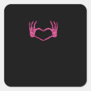 Recherche de coeur gothique autocollants Main squelette
