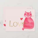 Recherche de chats roses cartes postales Coeur
