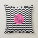 Recherche de chevron rose coussins Monogramme