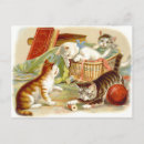 Recherche de chatons vintages cartes postales Pour elle