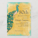 Recherche de paon anniversaire invitations Turquoise