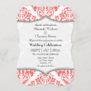 Suche nach korallenrote hochzeit einladungen Grau