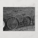 Recherche de vélo noir et blanc cartes postales Transport