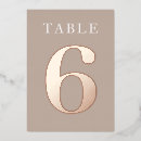 Recherche de de nombre de table Rose doré