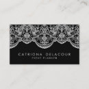 Recherche de noirs dentelle cartes visite Chic