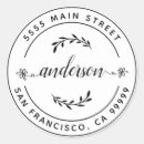 Recherche de tamponné autocollants Nom de famille