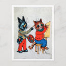 Recherche de deux animaux cartes postales Félin