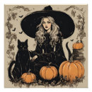 Recherche de chats vintages posters Halloween vintage