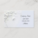Recherche de fleurs blanches cartes visite Affaires