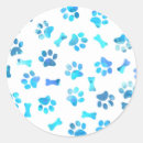 Recherche de empreinte patte bleu autocollants Amoureux des chiens
