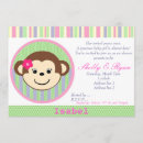 Recherche de singe bébé invitations Fille