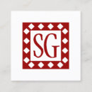 Recherche de rouge rubis cartes visite Monogramme