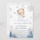 Recherche de ourson baby shower invitations Hiver
