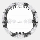 Recherche de flocon neige noir autocollants Noir et blanc