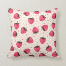 Recherche de motif fraise coussins Rose