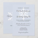 Recherche de flocons de neige bleus invitations Élégant