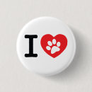 Recherche de empreinte patte badges Coeur rouge