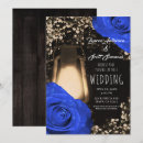 Recherche de bleu cobalt mariage invitations Élégant