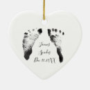 Recherche de empreintes de pas de bébé ornements Pieds