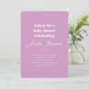 Recherche de violet baby shower invitations Moderne