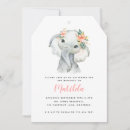 Recherche de floral elephant baby shower invitations Fleurs d'aquarelle