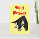 Recherche de basset hound anniversaire cartes Illustration