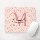 Recherche de coeur rose tapis souris Girly