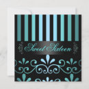 Recherche de rayures de sucrerie invitations Bleu