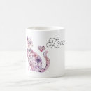 Recherche de chats romantiques tasses Floral