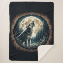 Recherche de de loups couvertures plaids Lune